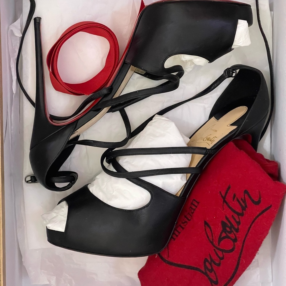 * CHRISTIAN LOUBOUTIN * BLACK HOLLY ALTA 120 LOUBS